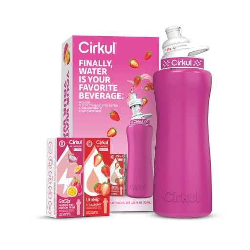 32oz. Hot Pink Stainless Steel Bottle Starter Kit - Modern Travel Pick