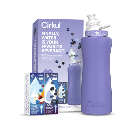 32oz. Matte Periwinkle Stainless Steel Bottle Starter Kit - Home Carry Set