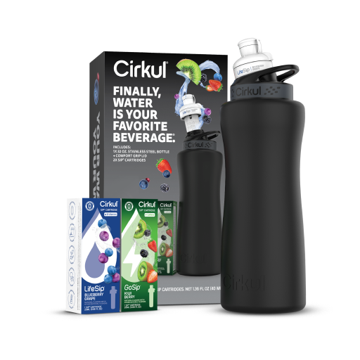 32oz. Matte Black Stainless Steel Bottle Starter Kit - Lite Pack